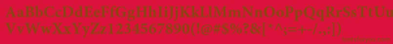 MinionproBoldcapt Font – Brown Fonts on Red Background