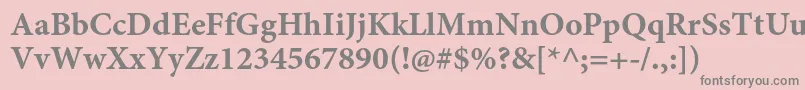 MinionproBoldcapt Font – Gray Fonts on Pink Background