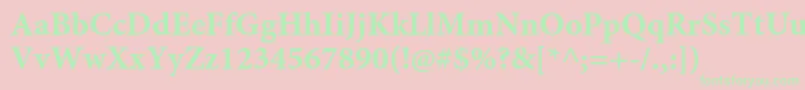 MinionproBoldcapt Font – Green Fonts on Pink Background