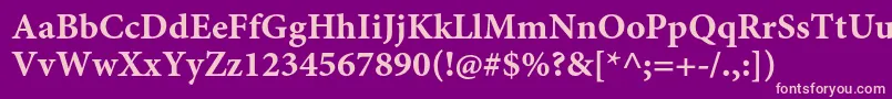 MinionproBoldcapt Font – Pink Fonts on Purple Background