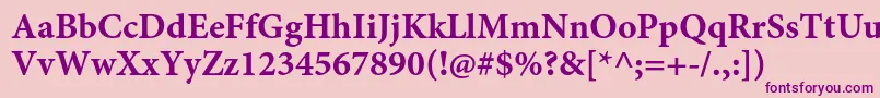 MinionproBoldcapt Font – Purple Fonts on Pink Background