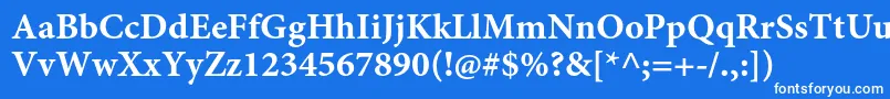 MinionproBoldcapt Font – White Fonts on Blue Background
