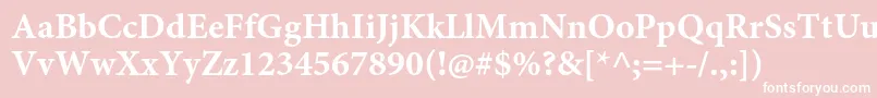 MinionproBoldcapt Font – White Fonts on Pink Background