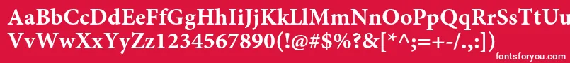 MinionproBoldcapt Font – White Fonts on Red Background