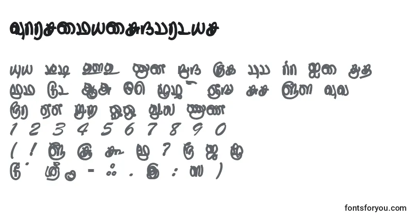 Police ThurikaiRegular - Alphabet, Chiffres, Caractères Spéciaux