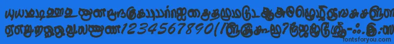 ThurikaiRegular-Schriftart – Schwarze Schriften auf blauem Hintergrund