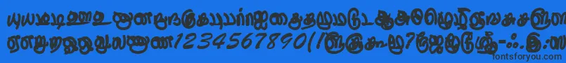 ThurikaiRegular Font – Black Fonts on Blue Background