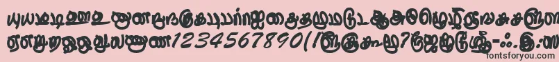 Police ThurikaiRegular – polices noires sur fond rose