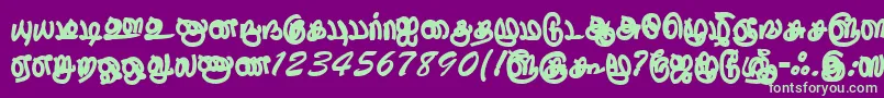 ThurikaiRegular Font – Green Fonts on Purple Background