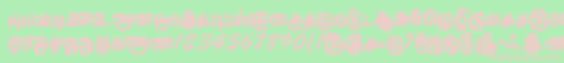 ThurikaiRegular Font – Pink Fonts on Green Background