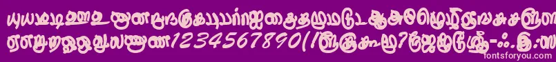 ThurikaiRegular-fontti – vaaleanpunaiset fontit violetilla taustalla