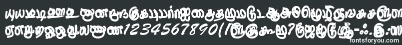 フォントThurikaiRegular – 黒い背景に白い文字