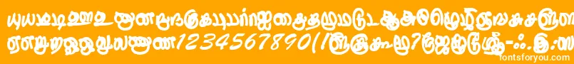 ThurikaiRegular-Schriftart – Weiße Schriften auf orangefarbenem Hintergrund