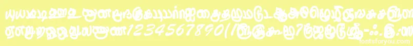 ThurikaiRegular Font – White Fonts on Yellow Background