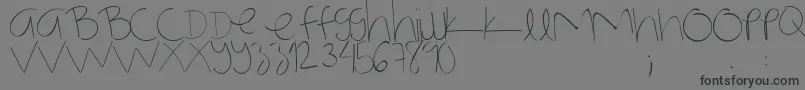 Шрифт NotmyhandwritingRegular – чёрные шрифты на сером фоне