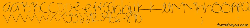 NotmyhandwritingRegular-Schriftart – Schwarze Schriften auf orangefarbenem Hintergrund