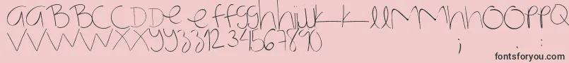 Weitere Informationen zur NotmyhandwritingRegular-Schriftart NotmyhandwritingRegular-Schriftart – Schwarze Schriften auf rosa Hintergrund