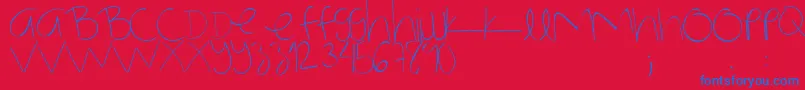 fuente NotmyhandwritingRegular – Fuentes Azules Sobre Fondo Rojo