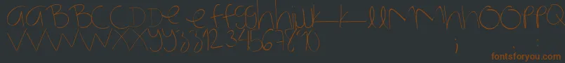 NotmyhandwritingRegular-fontti – ruskeat fontit mustalla taustalla