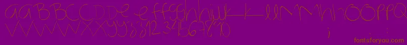 NotmyhandwritingRegular-Schriftart – Braune Schriften auf violettem Hintergrund