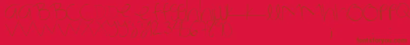 fuente NotmyhandwritingRegular – Fuentes Marrones Sobre Fondo Rojo