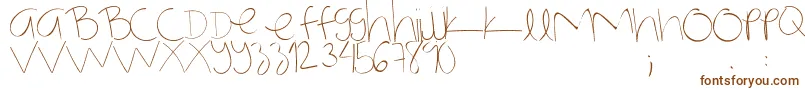 Czcionka NotmyhandwritingRegular – brązowe czcionki