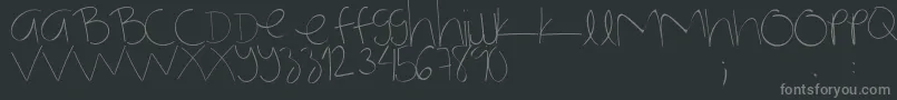 Czcionka NotmyhandwritingRegular – szare czcionki na czarnym tle