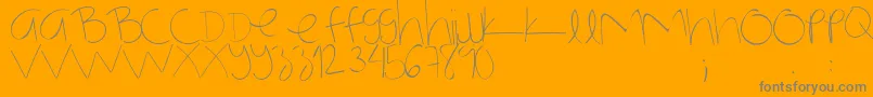 NotmyhandwritingRegular-Schriftart – Graue Schriften auf orangefarbenem Hintergrund