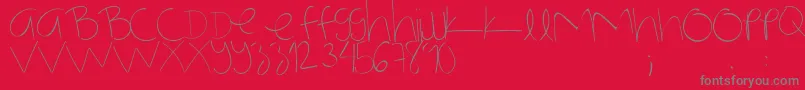NotmyhandwritingRegular Font – Gray Fonts on Red Background