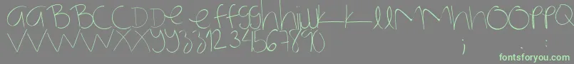 NotmyhandwritingRegular Font – Green Fonts on Gray Background