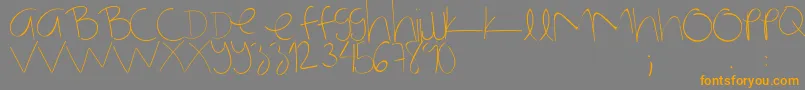Fonte NotmyhandwritingRegular – fontes laranjas em um fundo cinza