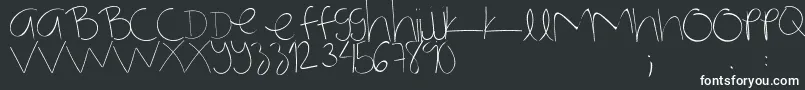 フォントNotmyhandwritingRegular – 白い文字