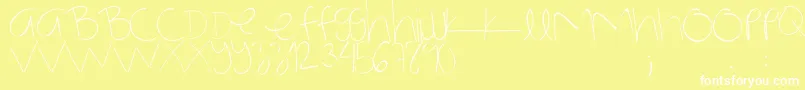 NotmyhandwritingRegular Font – White Fonts on Yellow Background