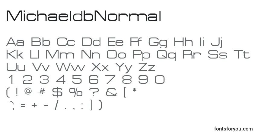 Шрифт MichaeldbNormal – алфавит, цифры, специальные символы