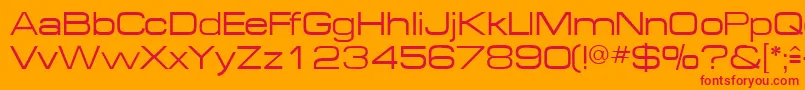 MichaeldbNormal-Schriftart – Rote Schriften auf orangefarbenem Hintergrund