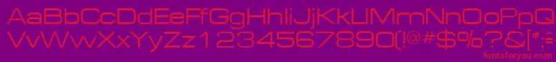 Fonte MichaeldbNormal – fontes vermelhas em um fundo violeta