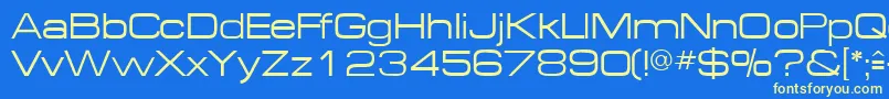 MichaeldbNormal Font – Yellow Fonts on Blue Background