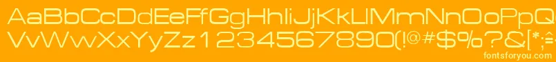 MichaeldbNormal Font – Yellow Fonts on Orange Background