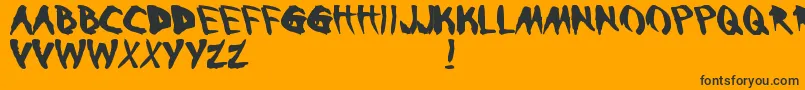 BleedingTrough Font – Black Fonts on Orange Background