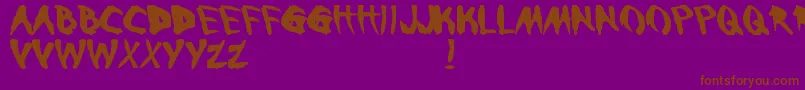 BleedingTrough Font – Brown Fonts on Purple Background