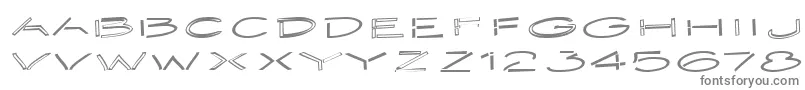 フォントEmbargo – 白い背景に灰色の文字