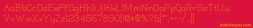 Quadlateral Font – Orange Fonts on Red Background