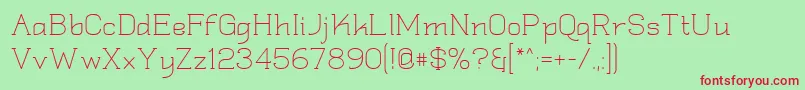 Quadlateral Font – Red Fonts on Green Background