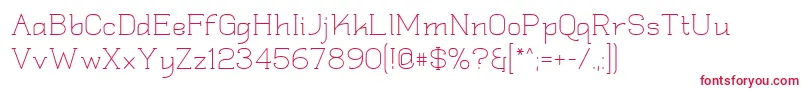 Quadlateral Font – Red Fonts on White Background