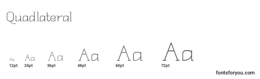 Размеры шрифта Quadlateral