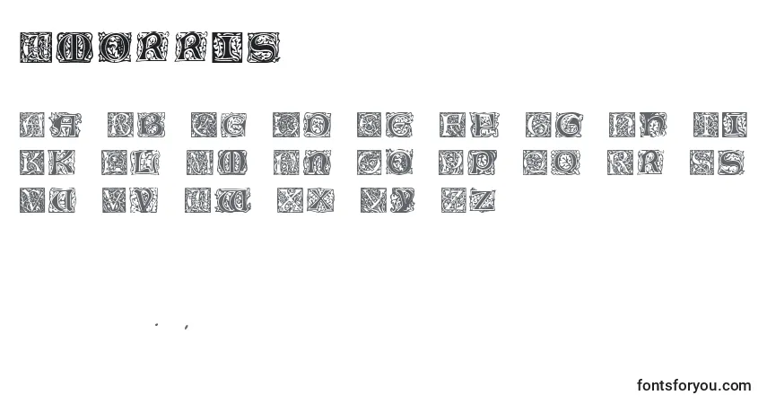 Schriftart Wmorris – Alphabet, Zahlen, spezielle Symbole