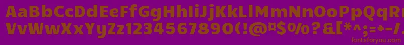 Candal Font – Brown Fonts on Purple Background