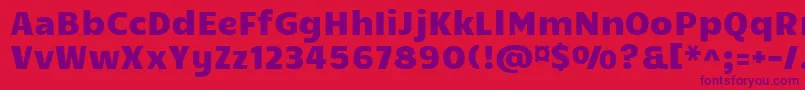 Candal Font – Purple Fonts on Red Background