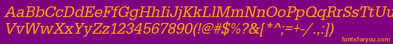 UrwegyptiennetnarOblique Font – Orange Fonts on Purple Background