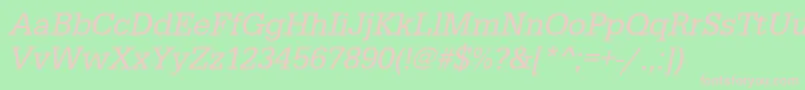 UrwegyptiennetnarOblique Font – Pink Fonts on Green Background